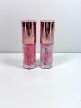 Revolution Ceramide Swirl Lip Gloss - NEW Clear and Soft Pink!